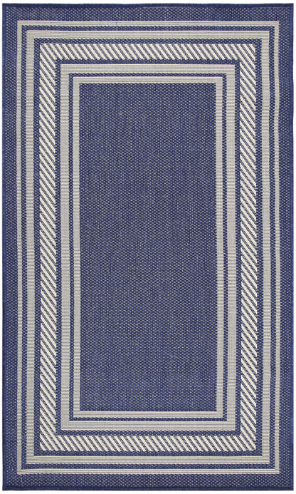 Nourison Home Horizon Indoor/Outdoor HOZ03 Navy Contemporary Power-loomed Rug