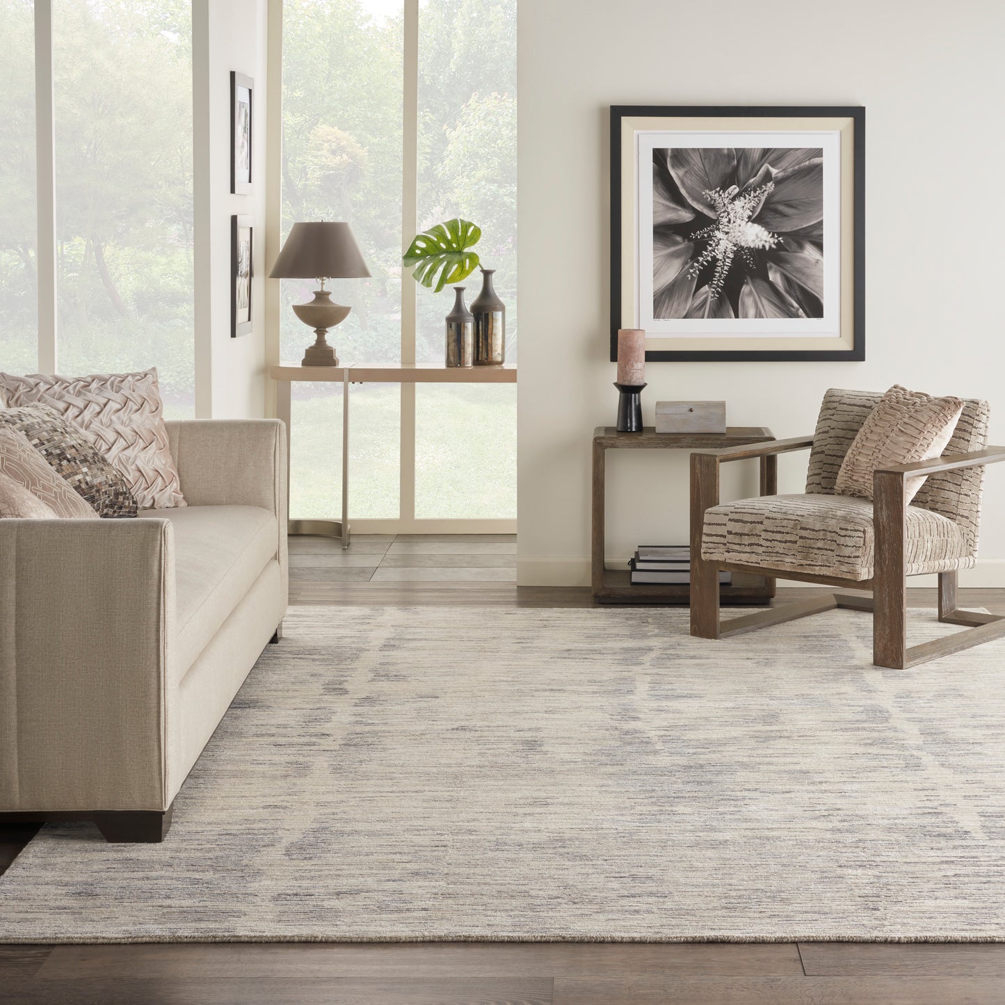 Nourison Home OCEAN  Ivory Slate  Contemporary