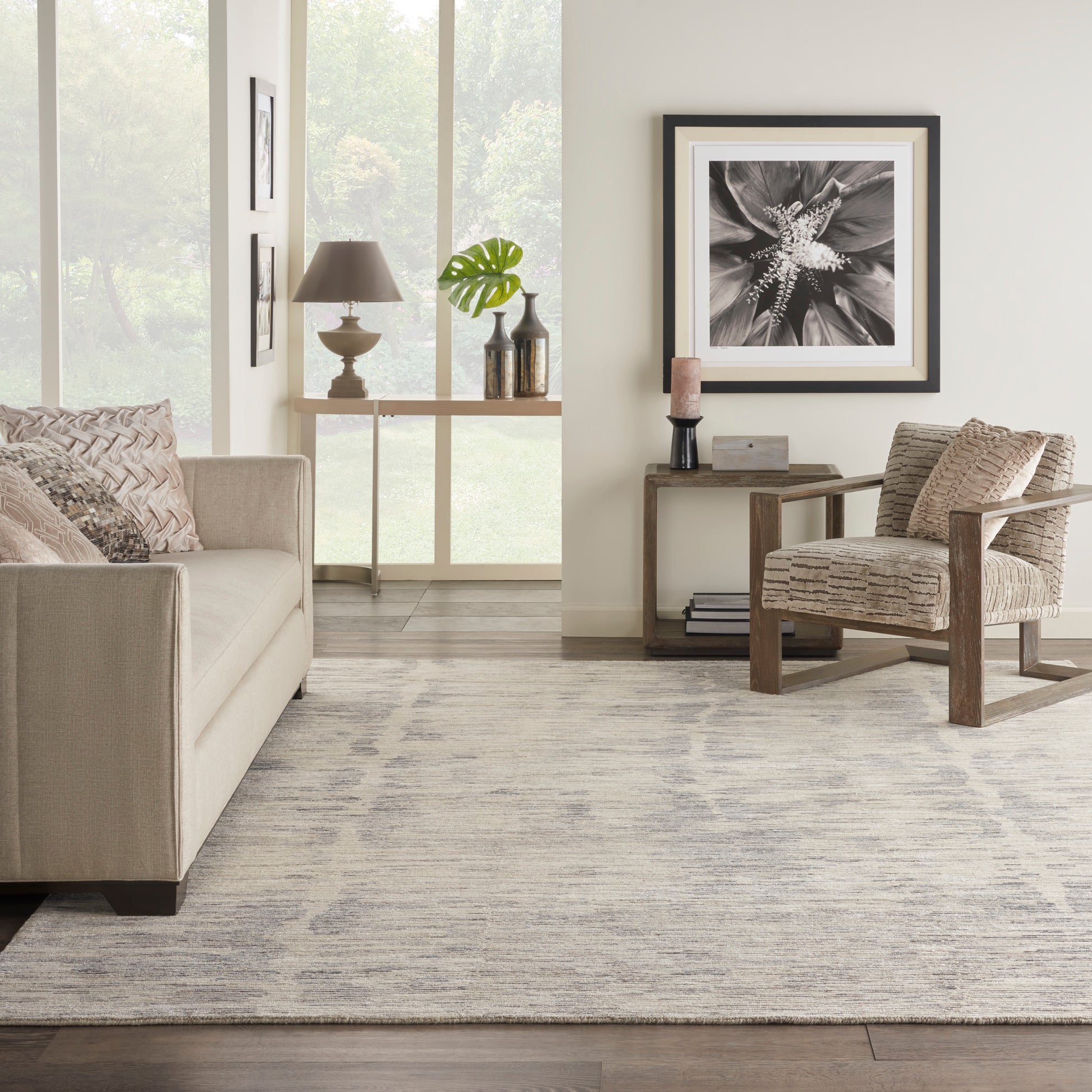 Nourison Home OCEAN  Ivory Slate  Contemporary
