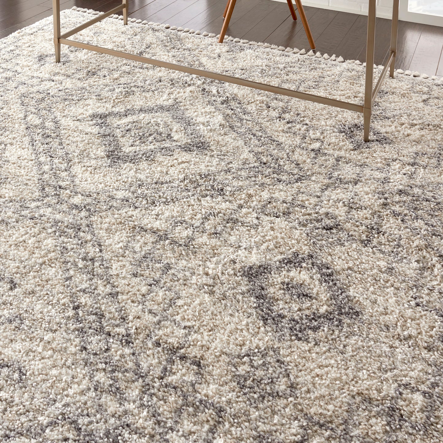Nourison Home Oslo Shag  Ivory Grey  Contemporary