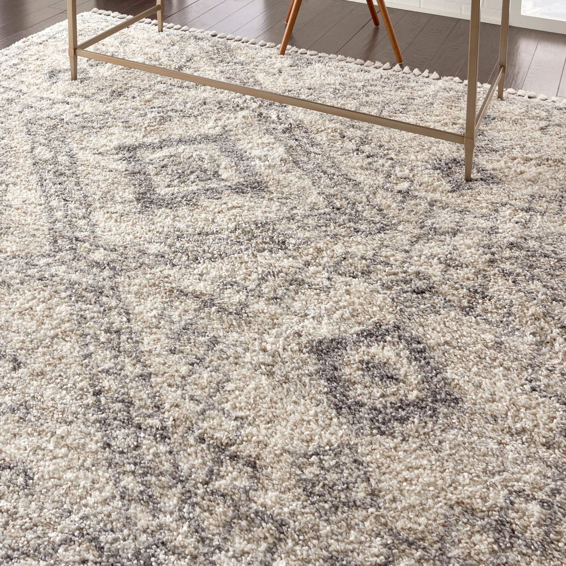 Nourison Home Oslo Shag  Ivory Grey  Contemporary