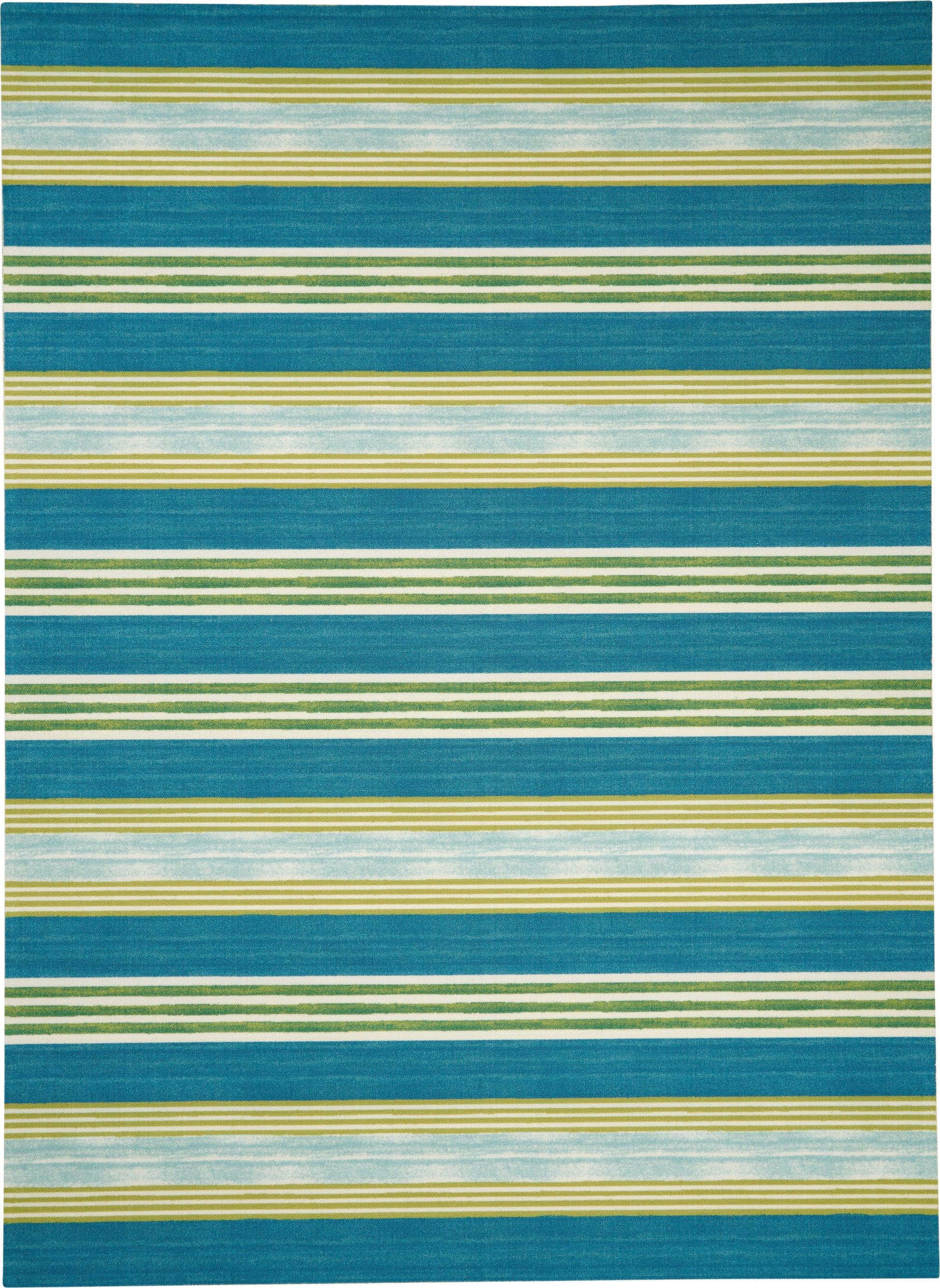 Waverly Sun N Shade  Green Teal  Contemporary
