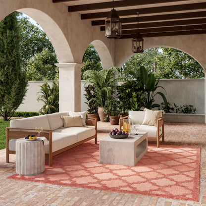 Nourison Home Easy Care  Coral Orange  Contemporary