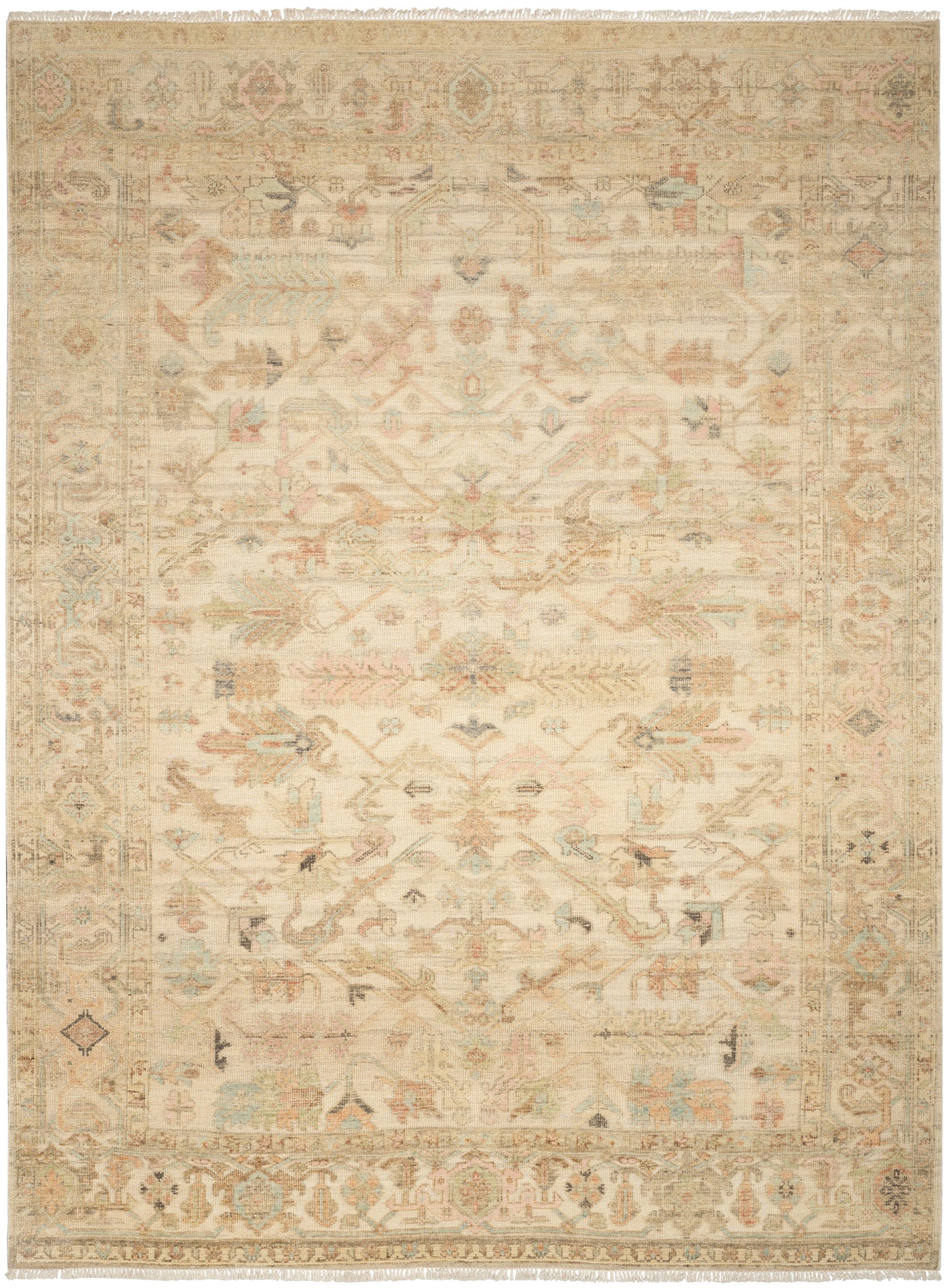 Nourison Home Heritage Vine  Beige  Traditional