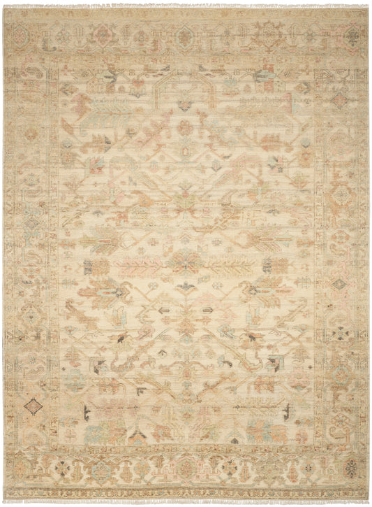Nourison Home Heritage Vine  Beige  Traditional