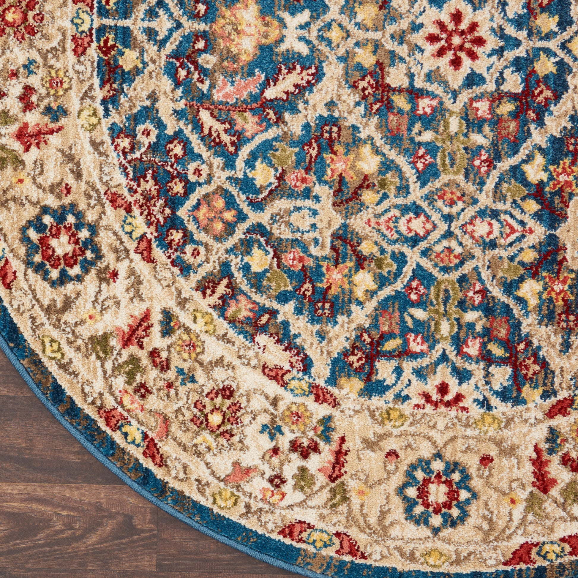 Nourison Home Karisma  Blue Ivory  Traditional