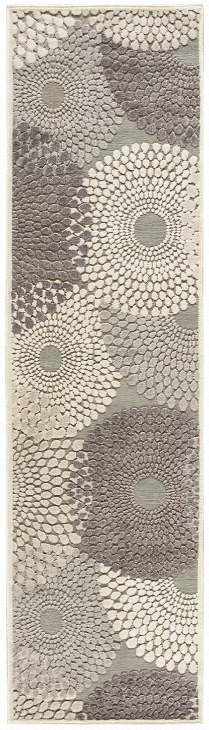Nourison Home Graphic Illusions GIL04 Grey Contemporary Power-loomed Rug