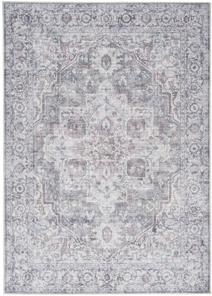 Nourison Home New Concept Washables SR101 Ivory Grey Traditional Machine Woven Rug