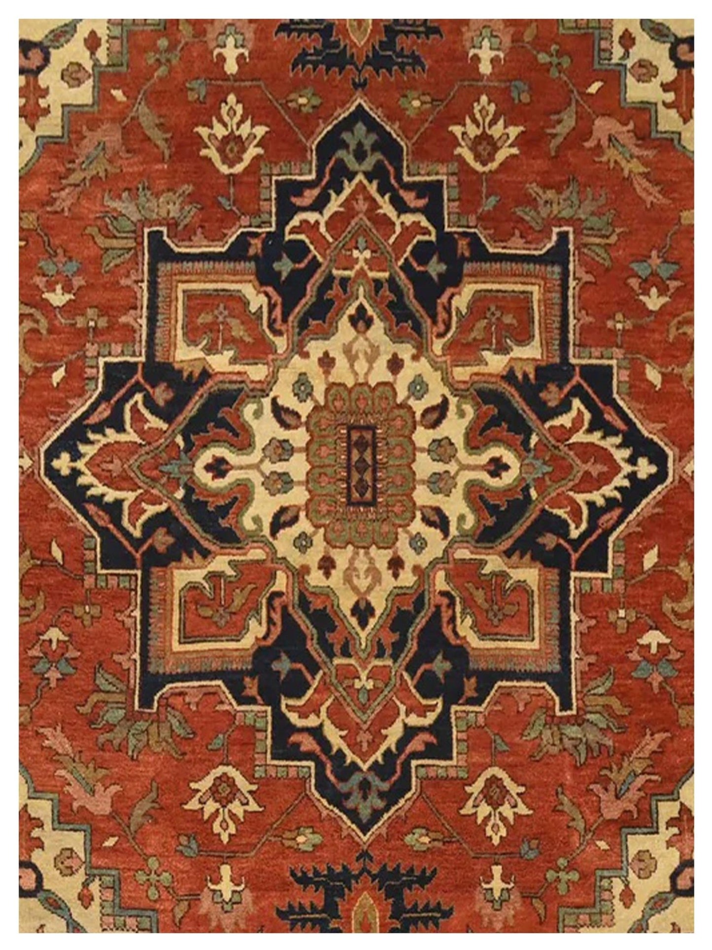 Artisan Helena Rust Beige Traditional Knotted Rug - Rugs - Artisan - Atlanta Designer Rugs