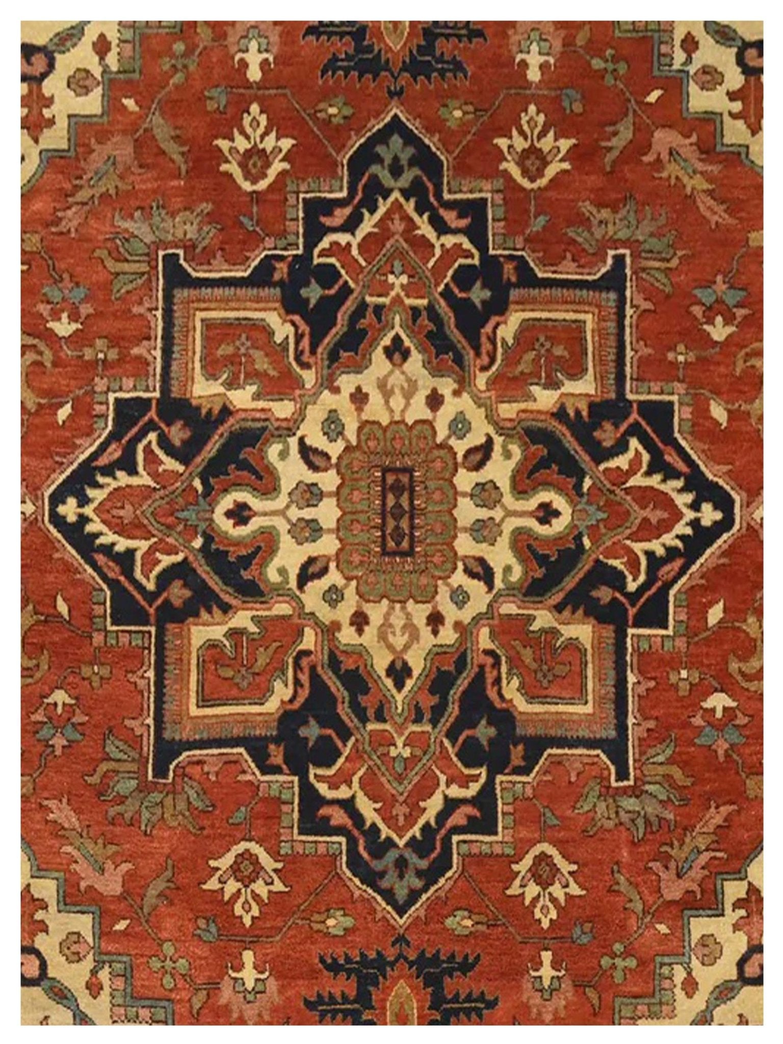 Artisan Helena Rust Beige Traditional Knotted Rug - Rugs - Artisan - Atlanta Designer Rugs
