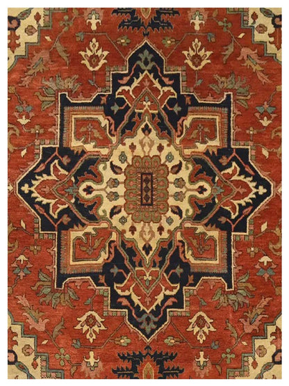 Artisan Helena Rust Beige Traditional Knotted Rug - Rugs - Artisan - Atlanta Designer Rugs