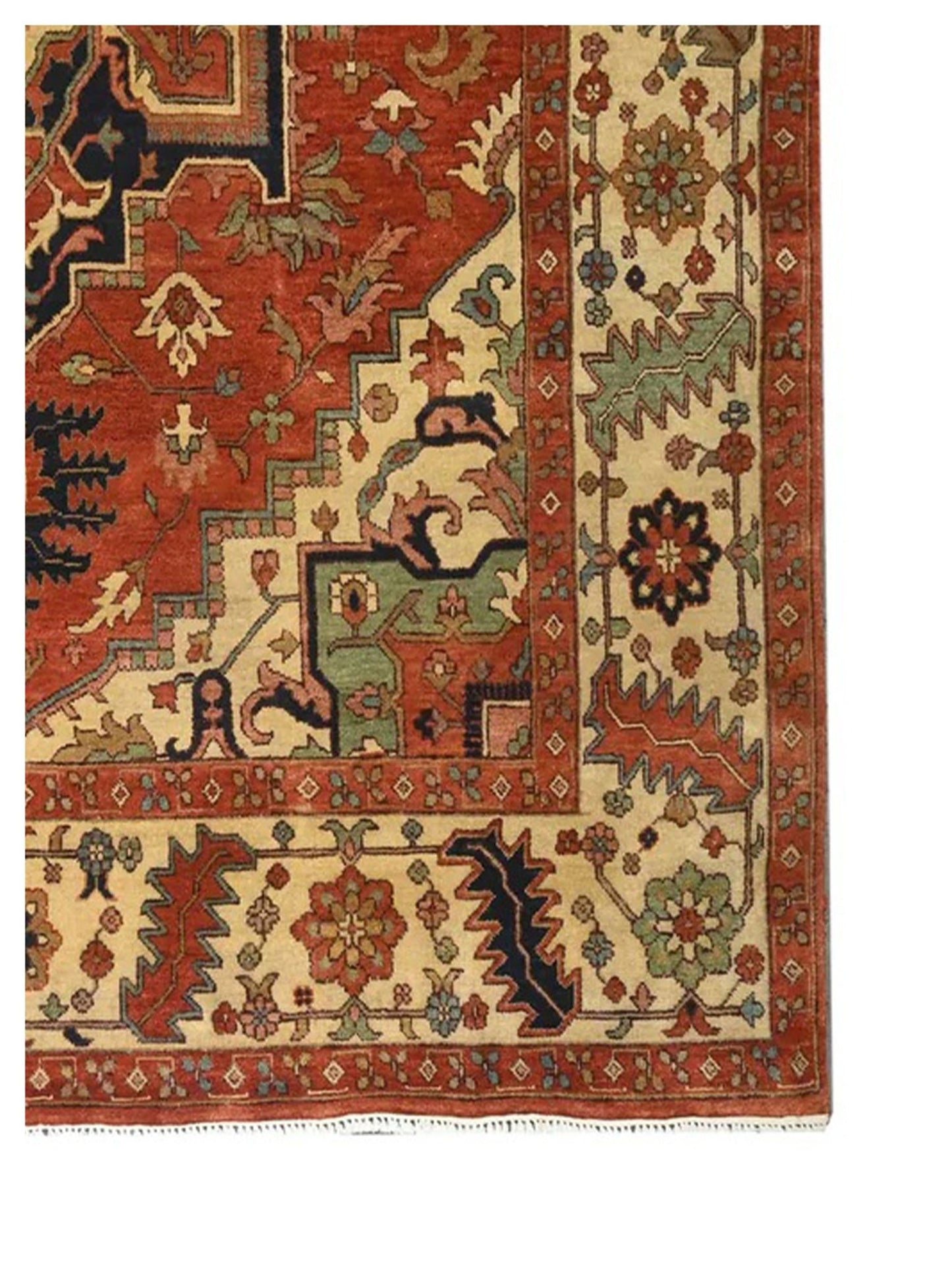 Artisan Helena Rust Beige Traditional Knotted Rug - Rugs - Artisan - Atlanta Designer Rugs