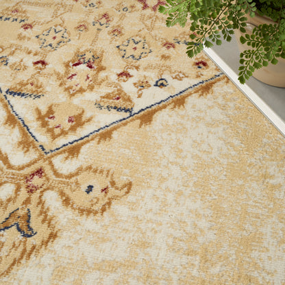 Nourison Home Grafix  Cream Multicolor  Traditional