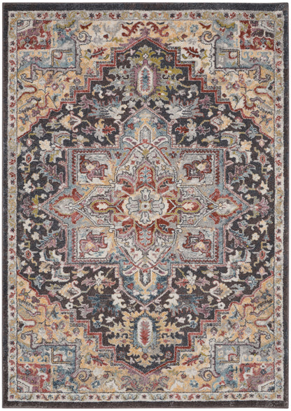 Nourison Home Soraya SOR04 Charcoal Multi Traditional Power-loomed Rug