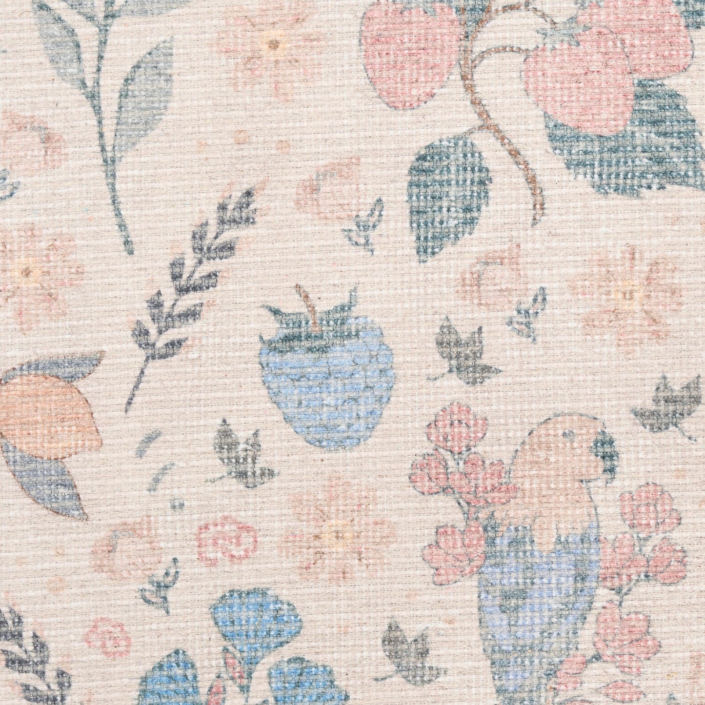 Nourison Home Botanical Washables  Ivory Multicolor  Contemporary
