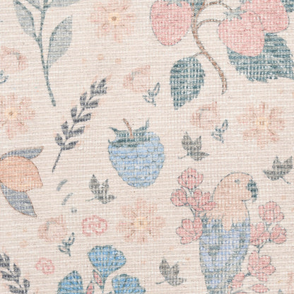 Nourison Home Botanical Washables  Ivory Multicolor  Contemporary