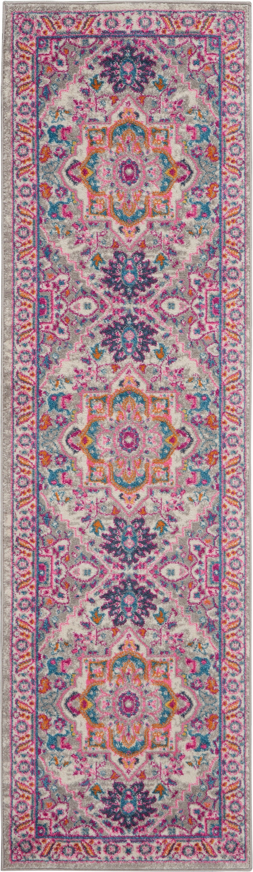 Nourison Home Passion PSN20 Light Grey Pink Transitional Power-loomed Rugs