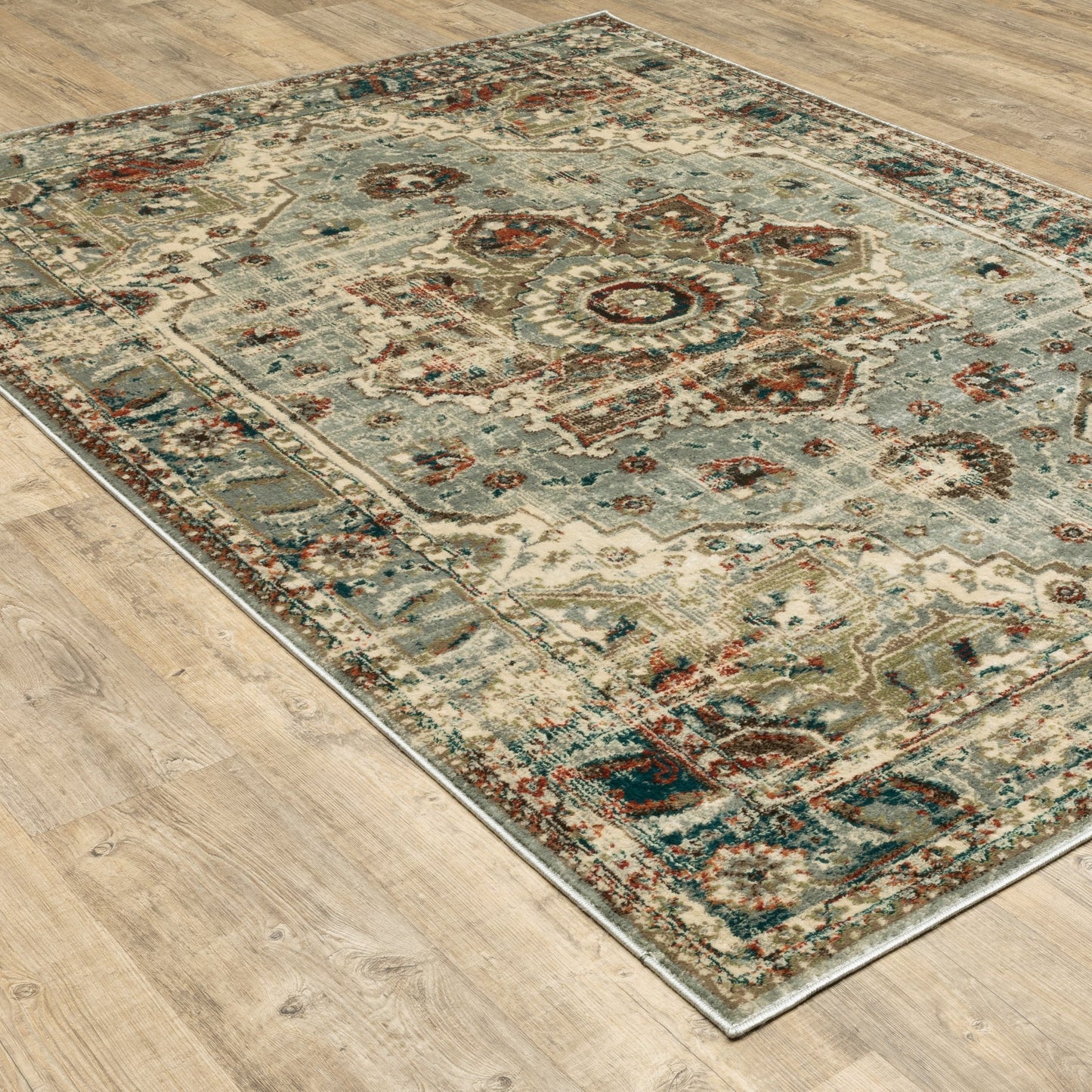 Oriental Weavers Juliette 205E3 Grey Rust Traditional Machinemade Rug