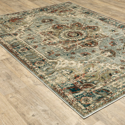 Oriental Weavers Juliette 205E3 Grey Rust Traditional Machinemade Rug