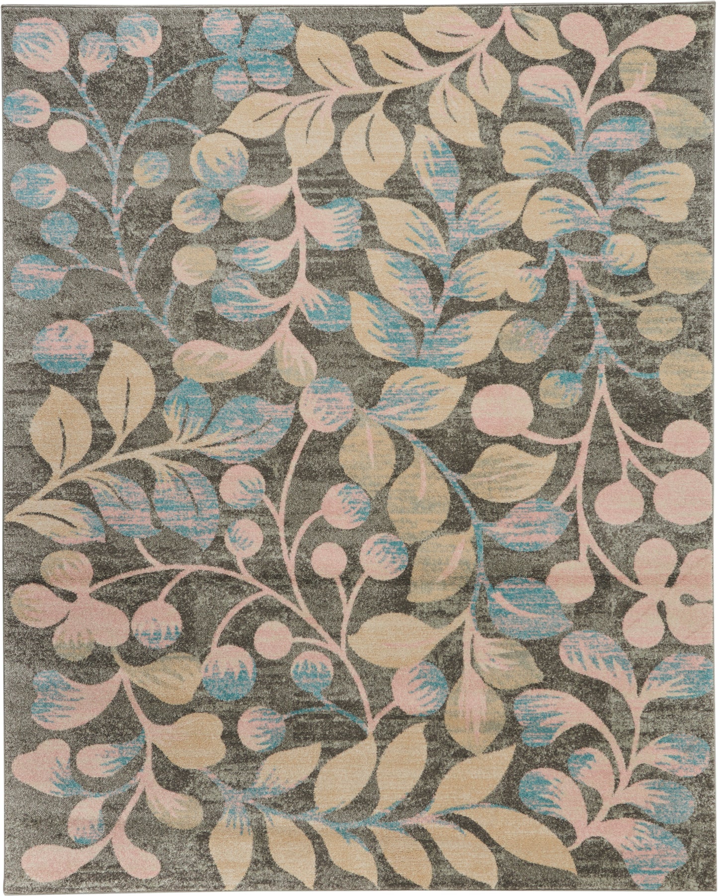 Nourison Home Tranquil TRA03 Grey Beige Contemporary Power-loomed Rug