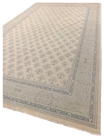 Artisan Rebecca Beige Grey Transitional Knotted Rug - Rugs - Artisan - Atlanta Designer Rugs