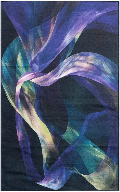 Nourison Home Nourison Washables NWB16 Blue Multicolor Contemporary Power-loomed Rug