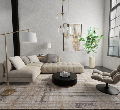 Feizy Skyview  Ivory Brown Modern/Industrial/Rustic