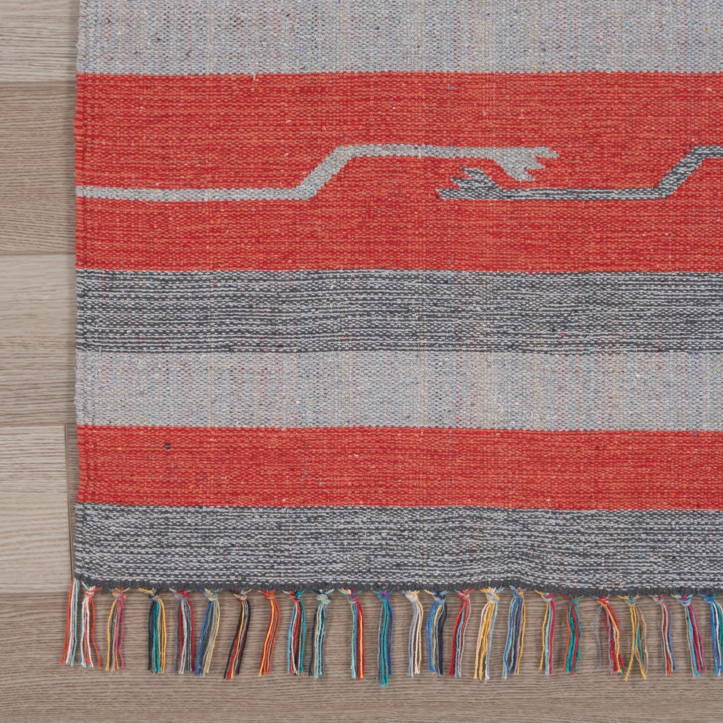 Nourison Home Baja  Grey Red  Transitional