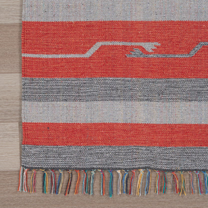 Nourison Home Baja  Grey Red  Transitional