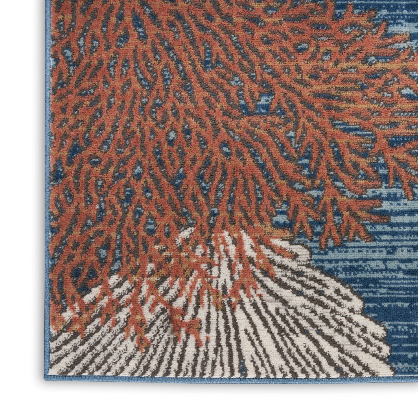 Nourison Home Seaside  Blue Multicolor  Contemporary