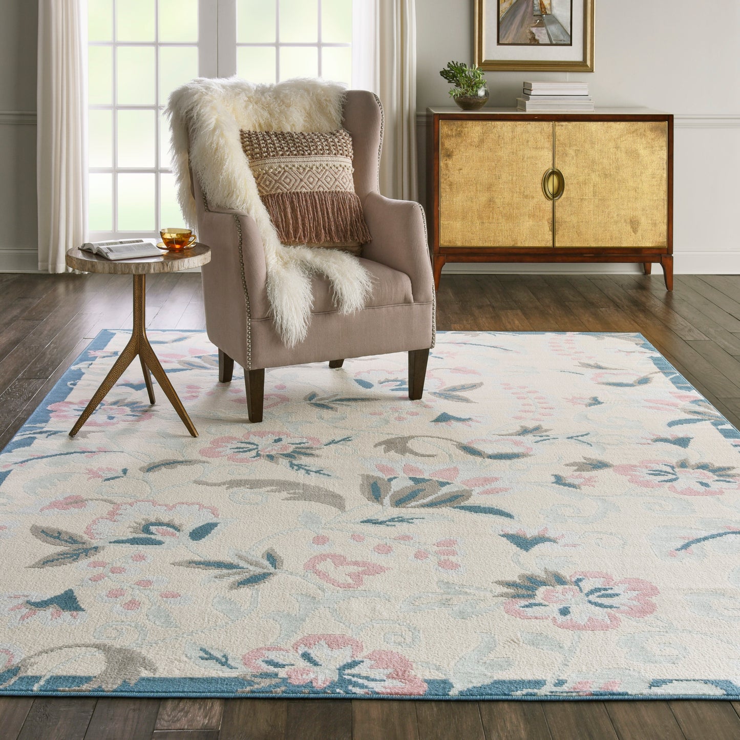Nourison Home Jubilant  Ivory Multicolor  Contemporary