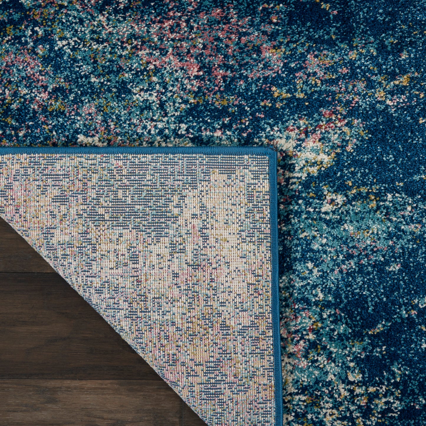 Nourison Home Fusion  Blue Multicolor  Contemporary