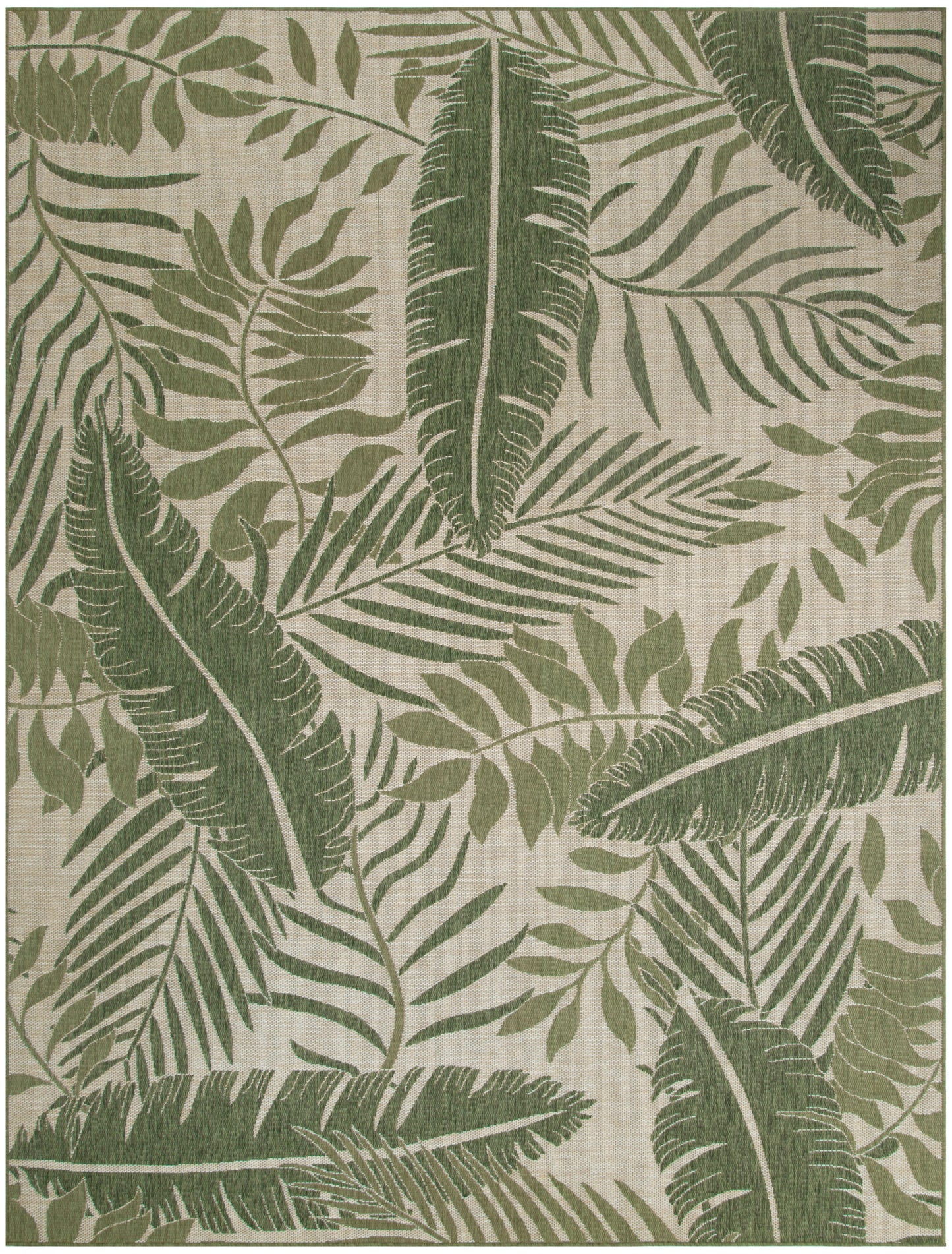 Nourison Home Garden Oasis GOA02 Ivory Green Contemporary Power-loomed Rug
