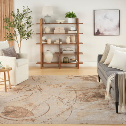 Nourison Home Astra Machine Washable  Beige  Contemporary