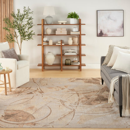 Nourison Home Astra Machine Washable  Beige  Contemporary