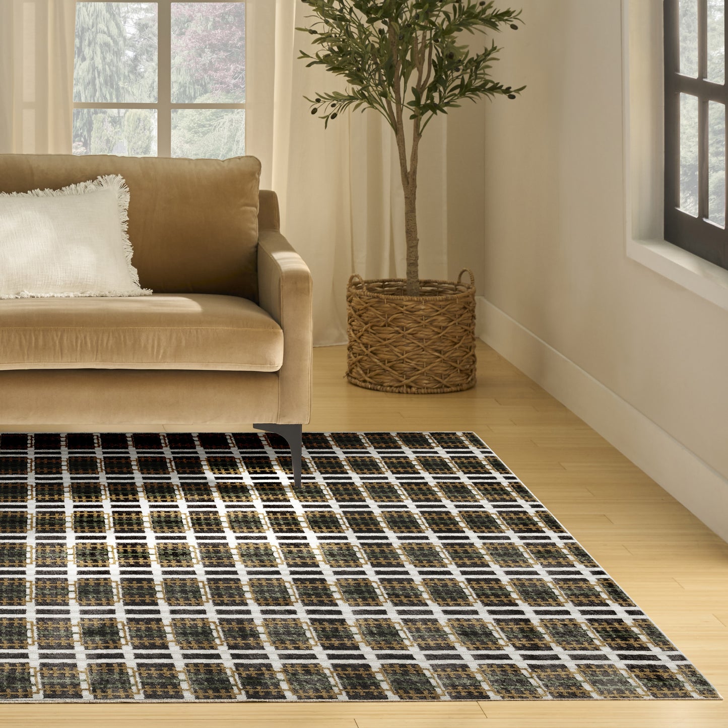 Nourison Home Nordic  Charcoal Multicolor  Contemporary