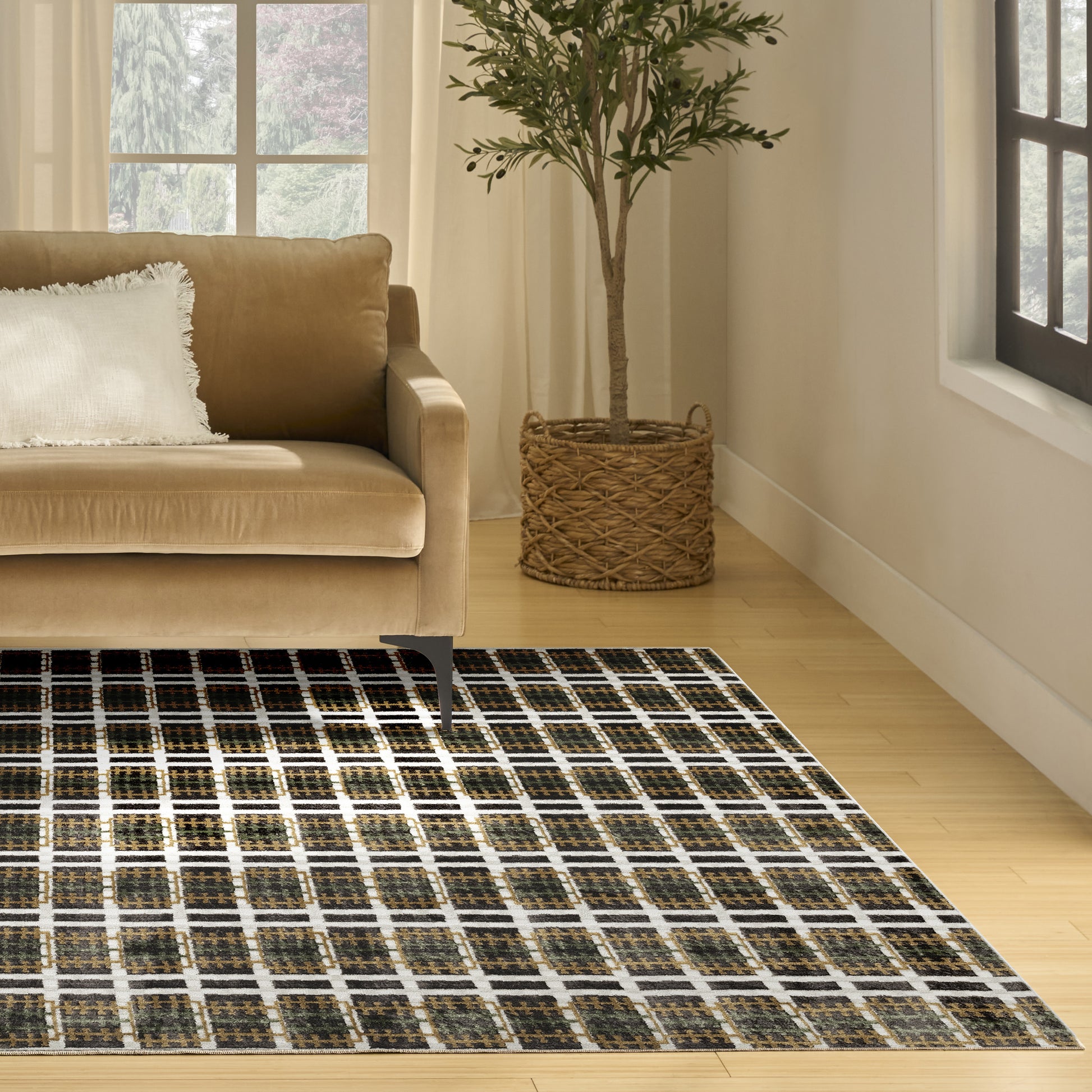 Nourison Home Nordic  Charcoal Multicolor  Contemporary