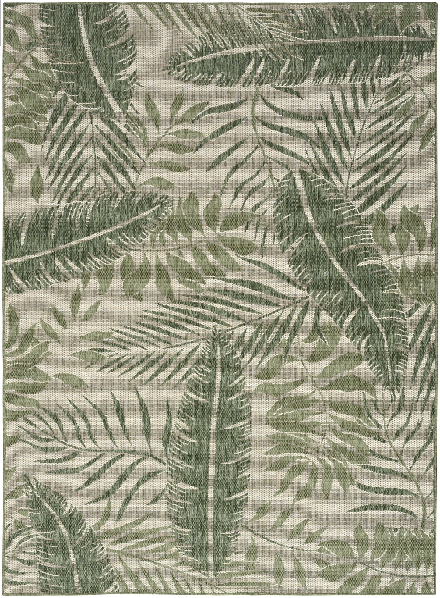 Nourison Home Garden Oasis GOA02 Ivory Green Contemporary Power-loomed Rug