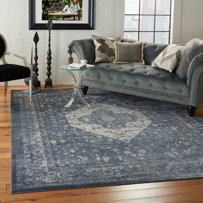 Nourison Home Malta  Navy  Traditional