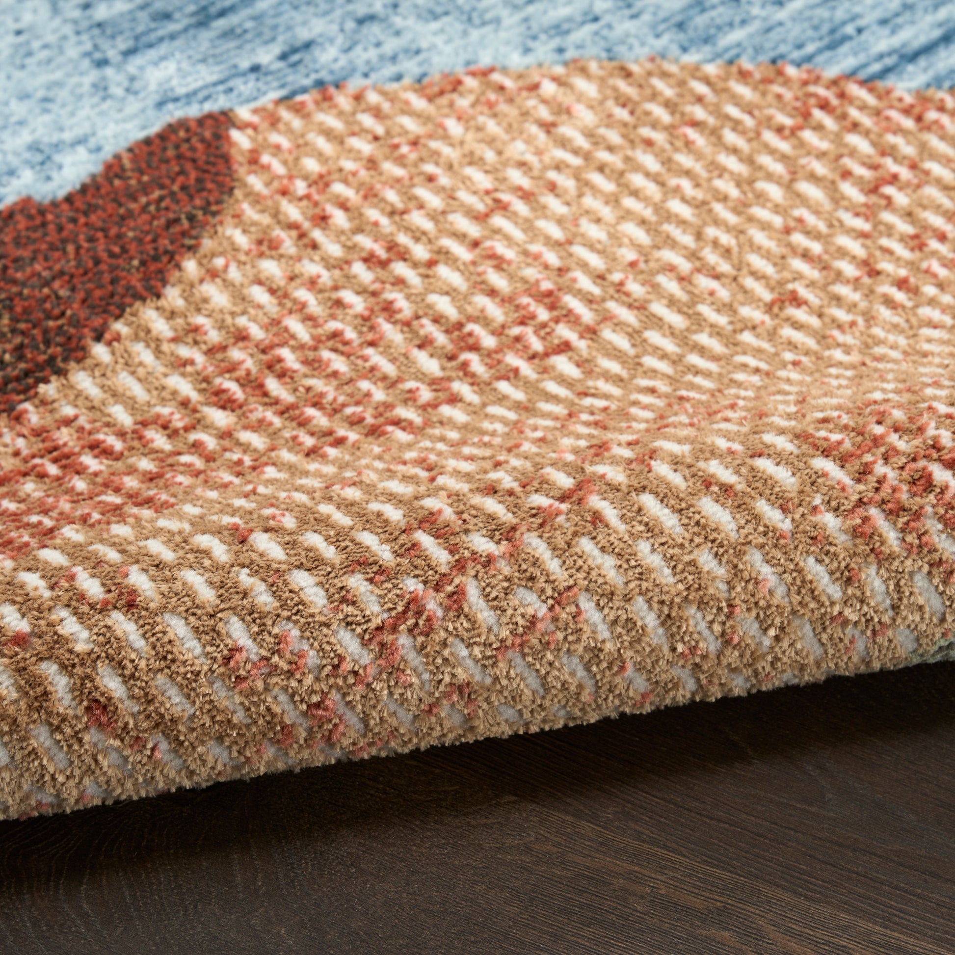 Nourison Home Nordic  Blue Multicolor  Contemporary