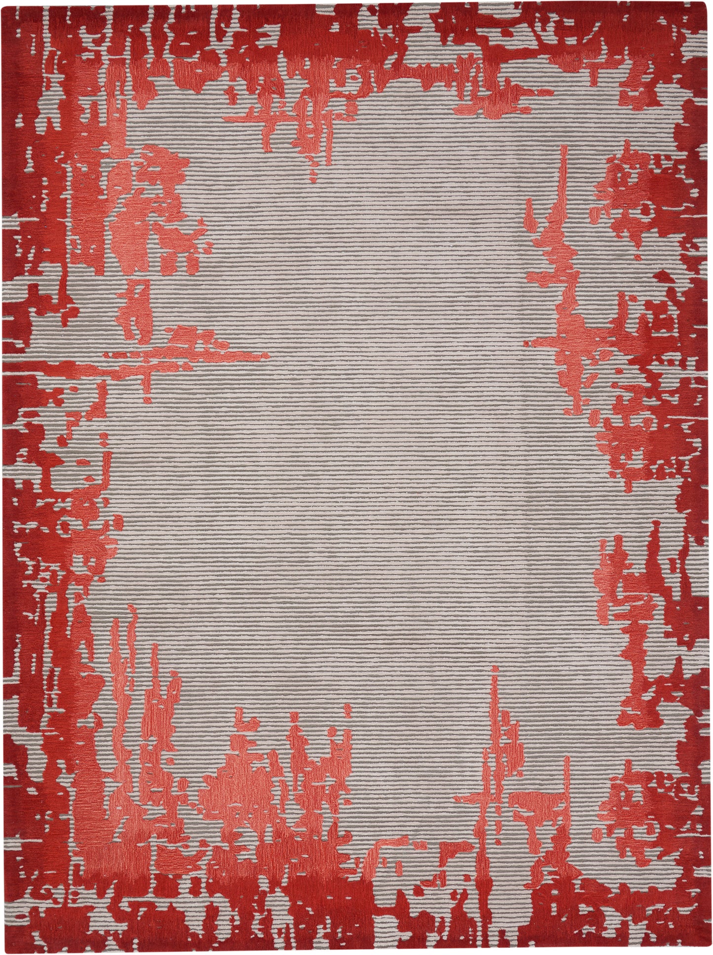 Nourison Home Symmetry  Beige Red  Contemporary