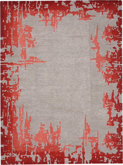 Nourison Home Symmetry  Beige Red  Contemporary