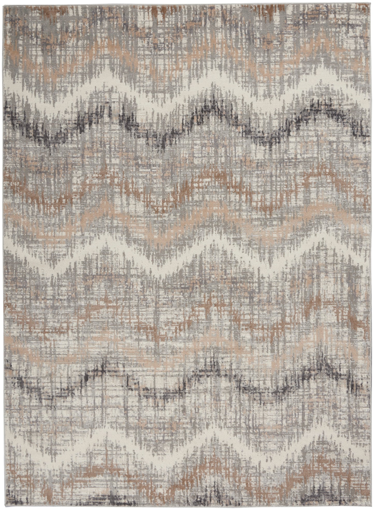 Nourison Home Elation ETN04 Grey Ivory Contemporary Power-loomed Rug