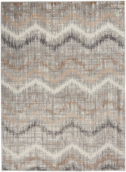 Nourison Home Elation ETN04 Grey Ivory Contemporary Power-loomed Rug