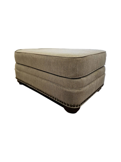 Eclectic Home Ottoman Mackenzie Taupe Ottoman - Furnitures - Eclectic Home - Atlanta Designer Rugs