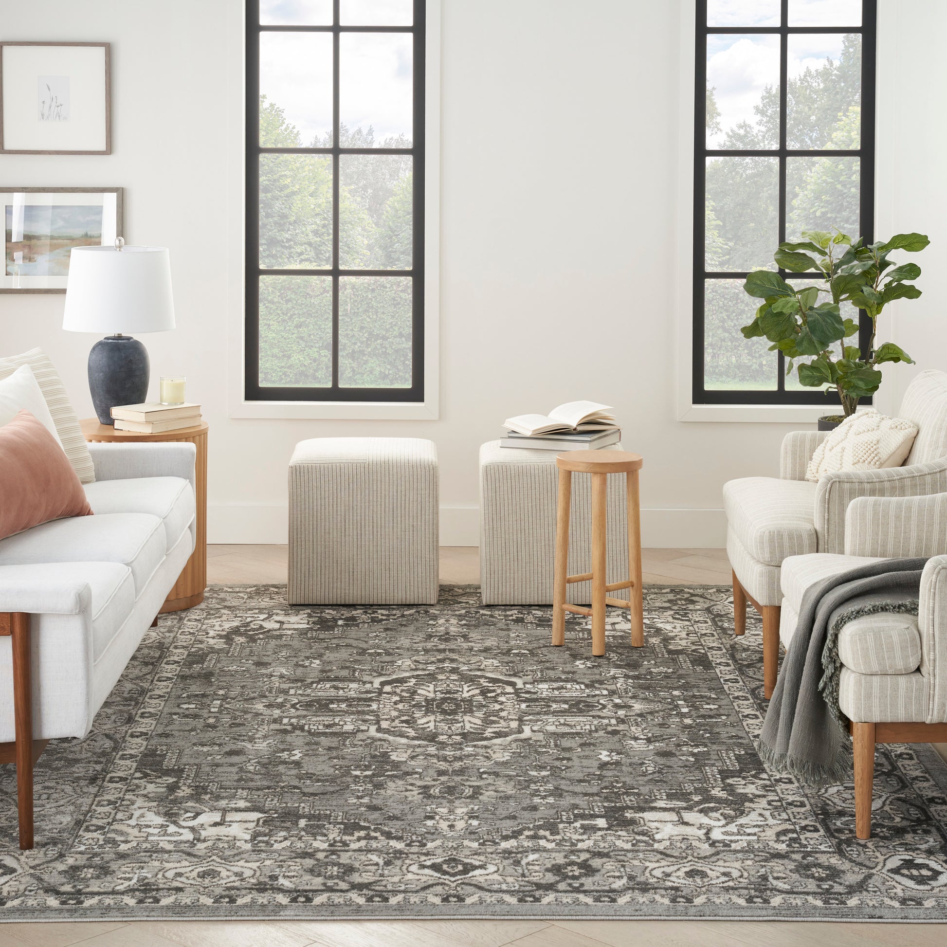 Nourison Home Quarry  Grey  Transitional