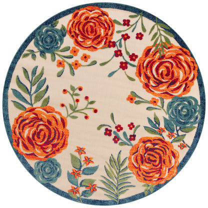 Nourison Home Aloha ALH32 Ivory Multicolor Contemporary Power-loomed Rugs