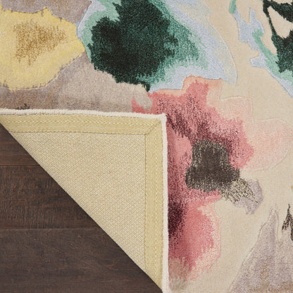 Nourison Home Prismatic  Beige Multicolor  Contemporary