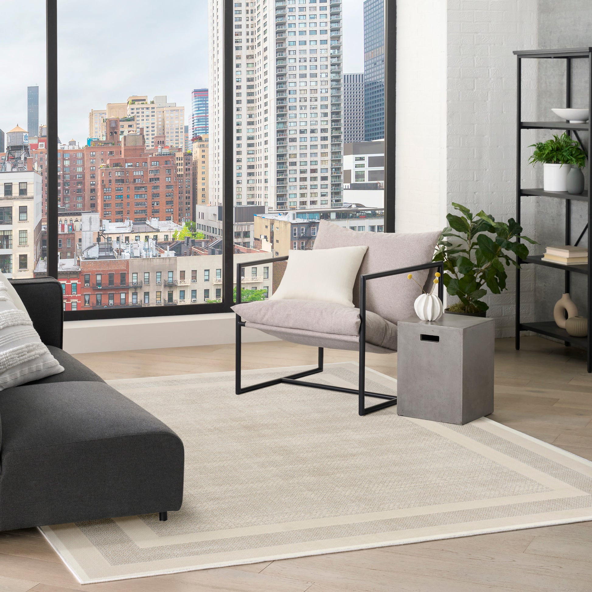 DKNY Grand Street  Ivory Taupe  Contemporary