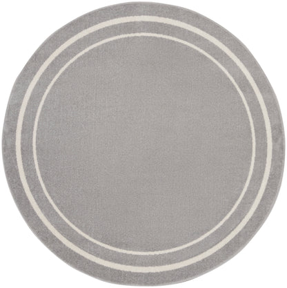 Nourison Home Nourison Essentials NRE02 Grey Ivory Contemporary Power-loomed Rug
